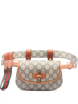 Gucci Pre-Owned: Коричневая поясная сумка 