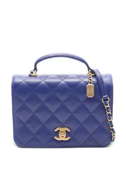 CHANEL Pre-Owned: Голубая сумка 
