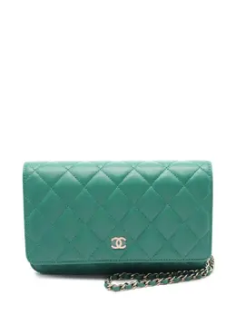 CHANEL Pre-Owned: Зелёный кошелёк 
