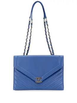 CHANEL Pre-Owned: Голубая сумка 