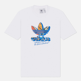 adidas: Белая футболка  Originals