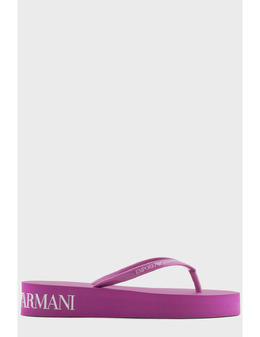 EMPORIO ARMANI: Розовые шлёпанцы 