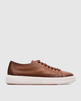 Santoni: Коричневые кроссовки 