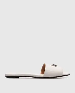 Alexander McQueen: Белые шлёпанцы 