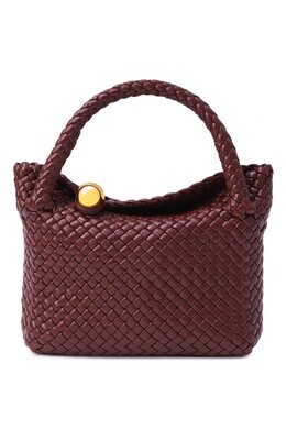 Bottega Veneta: Бордовая сумка 
