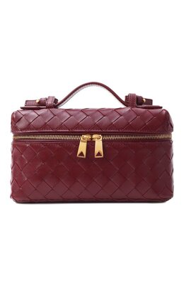 Bottega Veneta: Бордовая сумка 