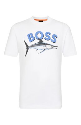 BOSS Orange: Хлопковая футболка 