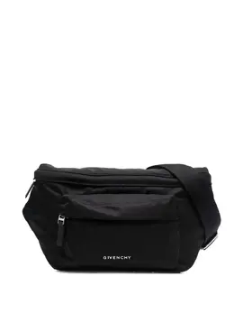 Givenchy: Чёрная поясная сумка 
