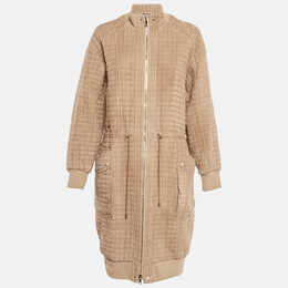 Balmain: Бежевое пальто 