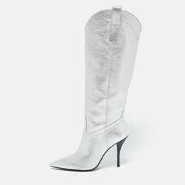 Stuart Weitzman: Серебристые ботинки 