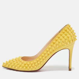 Christian Louboutin: Жёлтые туфли  Pigalle