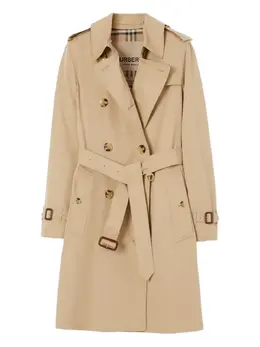 Burberry: Бежевый плащ  The Kensington