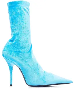 Balenciaga: Голубые ботинки 