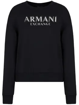Armani Exchange: Чёрный свитшот 