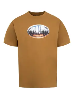 Carhartt WIP: Коричневая футболка 