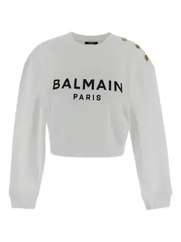 Balmain: Свитшот с принтом 