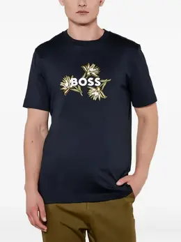 BOSS: Голубая футболка 