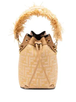 FENDI: Бежевая сумка  Mon Tresor