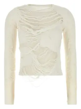 MM6 Maison Margiela: Рваный свитер 