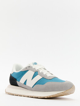 New Balance: Голубые кроссовки 