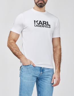 KARL LAGERFELD: Белая футболка 
