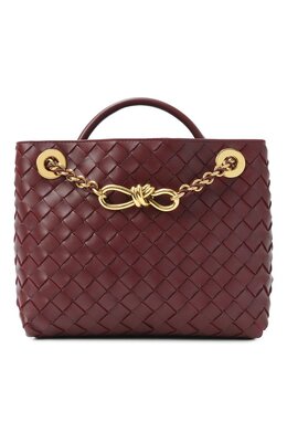 Bottega Veneta: Бордовая сумка 