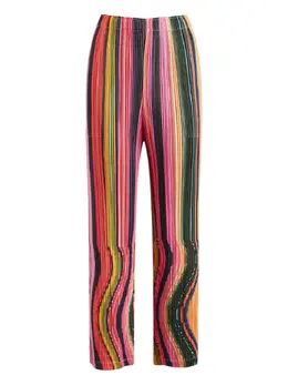 Pleats Please Issey Miyake: Розовые брюки 