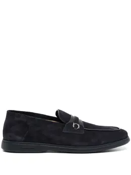 Ferragamo: Синие лоферы  Gancini