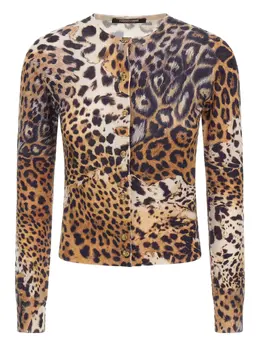 Roberto Cavalli: Кардиган с принтом 