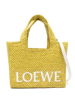 LOEWE: Жёлтая сумка-шоппер 