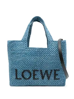 LOEWE: Голубая сумка-шоппер 