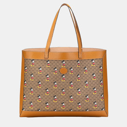 Gucci: Коричневая сумка-шоппер  GG Supreme
