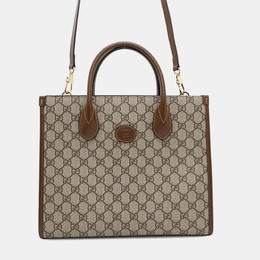 Gucci: Бежевая сумка-шоппер  GG Supreme
