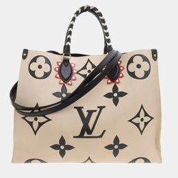 Louis Vuitton: Бежевая сумка-шоппер 