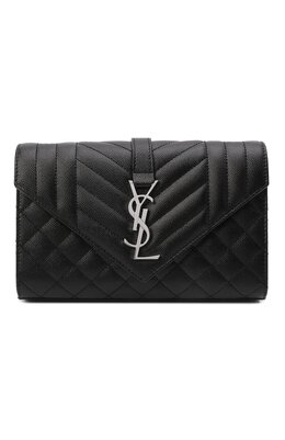 Saint Laurent: Серебристая сумка  Monogram