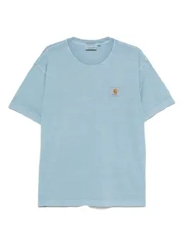Carhartt WIP: Голубая футболка  Nelson