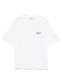 Carhartt WIP: Белая футболка  Script
