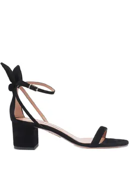 Aquazzura: Чёрные сандалии  Bow Tie