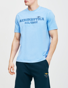 AERONAUTICA MILITARE: Голубая футболка 