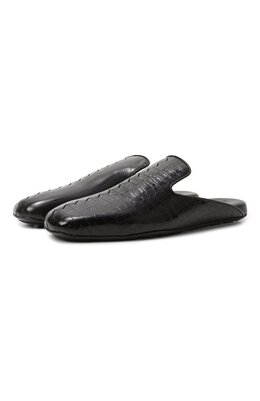 Bottega Veneta: Чёрные сабо  Roma