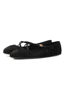 Dolce & Gabbana: Чёрные балетки  Vally