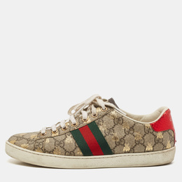 Gucci: Коричневые кроссовки  GG Supreme