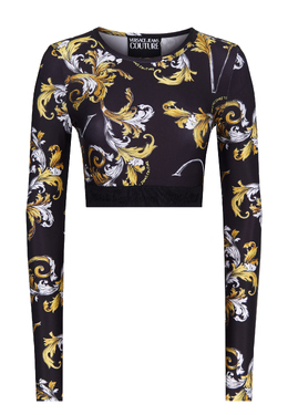 VERSACE JEANS COUTURE: Чёрный топ 