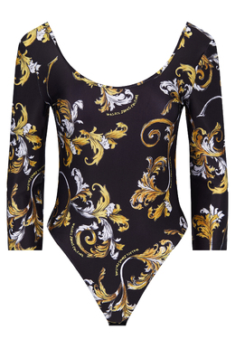 VERSACE JEANS COUTURE: Чёрный боди 