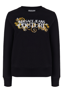 VERSACE JEANS COUTURE: Чёрный свитшот 