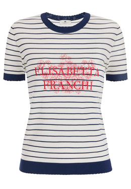 ELISABETTA FRANCHI: Бежевая футболка 