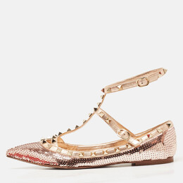 Valentino: Розовые балетки  Rockstud