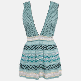 M Missoni: Голубой топ 