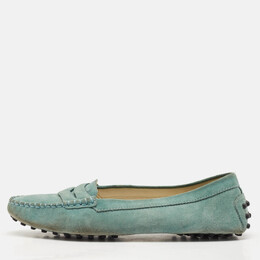 Tod's: Зелёные лоферы 