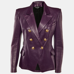 Balmain: Фиолетовый жакет 